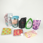 Support de empaquetage de liquide jailli par cosmétique de shampooing de poche faite sur commande de bec vers le haut des poches