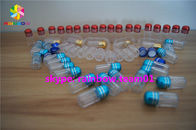 Bouteilles de pilule en plastique adaptées aux besoins du client de balle, bouteilles en plastique de médecine avec le chapeau en métal