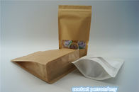 Empaquetage blanc zip-lock de sac de casse-croûte de papier d'emballage favorable à l'environnement