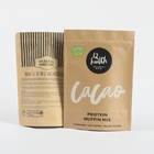 Papier kraft biodégradable personnalisé sacs d'emballage à fermeture à glissière pour la poudre de thé et de café
