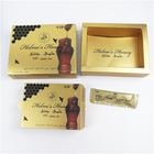 Prix de gros Luxe Boîte de miel et films Emballage Ensemble complet Pilules de miel en bois Or Taureau noir Amélioration masculine