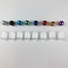 Bouteilles de pilules en plastique colorées Capsule en métal Contenant en capsule Gravure Artisanat Matériau ABS