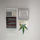 Le blanc de Hotstamped a adapté les sacs en papier aux besoins du client de feuilles de CBD, emballage de papier d'emballage pour des feuilles du tabac CBD
