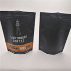 noirs mats réutilisables tiennent les sachets en matière plastique de poche empaquetant pour le grain de café