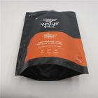 La coutume a imprimé tiennent les sacs zip-lock noirs de Mylar stratifiés par aluminium pour le biscuit de café de sucrerie de sanck
