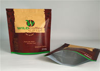 La serrure en plastique noire de fermeture éclair de sacs d'emballage de Mylar se lèvent pour le café et le thé