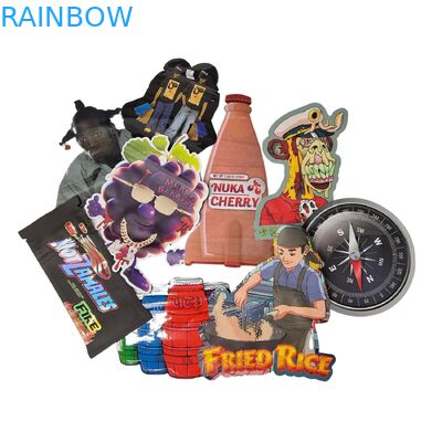 Sachets Mylar Comestibles 3.5g Ziplock Forme Spéciale Bonbons Herbes Biscuits Gommes Emballage