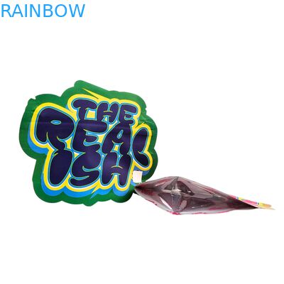 Sachet Ziplock Mylar 3.5g 7g 14g Comestible en Aluminium avec Sécurité Enfant pour Cookies et Bonbons Gélifiés