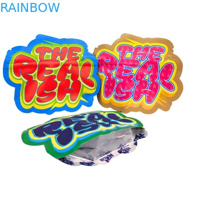 Sachet Ziplock Mylar 3.5g 7g 14g Comestible en Aluminium avec Sécurité Enfant pour Cookies et Bonbons Gélifiés