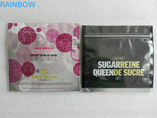 L'ANIMAL FAMILIER/AL/PE, emballage cosmétique d'OPP/AL/PE met en sac avec l'entaille de larme, serrure de fermeture éclair