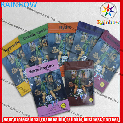 Poches de fines herbes d'encens d'impression vive, sac de papier d'aluminium