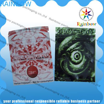 Sachets en matière plastique de papier d'aluminium empaquetant avec le Trois-side scellé