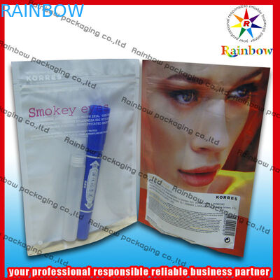 Le sac cosmétique Bpa d'emballage de papier d'aluminium libèrent avec la serrure de fermeture éclair