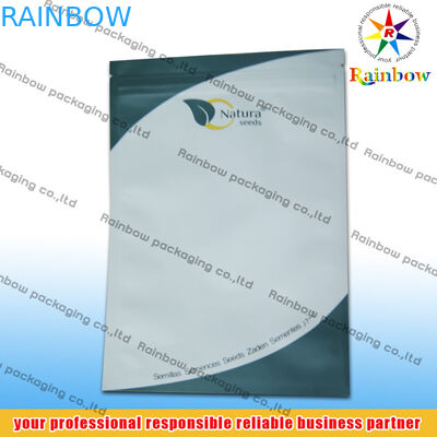 La coutume a imprimé les sacs à thé zip-lock empaquetant le papier d'aluminium scellé par côté