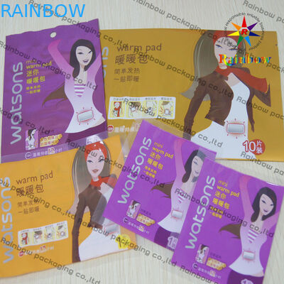 Emballage compact cosmétique en plastique de serrure de fermeture éclair plat pour la protection chaude