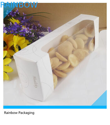 Boîtes de fantaisie d'emballage de papier de gâteau réutilisées avec la fenêtre transparente