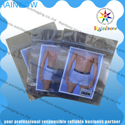 Sac en aluminium transparent statique de stratification ferme d'ANIMAL FAMILIER/ANIMAL FAMILIER/PE anti avec le zip-lock