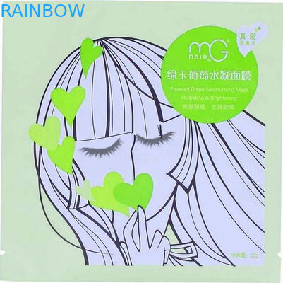 Sac de empaquetage imprimé par cosmétique en plastique de papier d'aluminium pour le masque facial avec le zip-lock