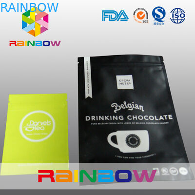 Les trois côtés plats ont scellé la tirette d'aluminium de mylar avec le trou de hange