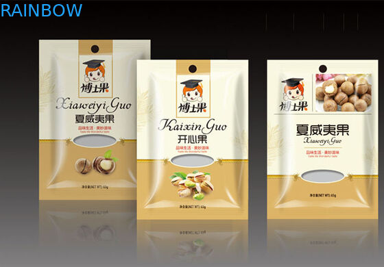 Trois poches latérales d'aluminium de joint empaquetant avec la fenêtre de tirette pour l'emballage d'écrou