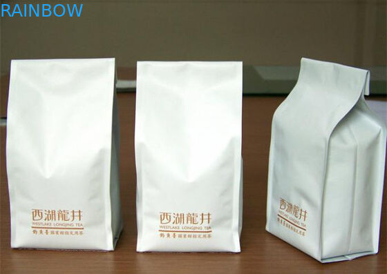 Les poches en céramique d'emballage de thé de joint de quadruple tiennent le gousset latéral