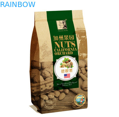 Brown a adapté des sacs en papier aux besoins du client, sacs de sucette de papier d'emballage de casse-croûte de 150 grammes