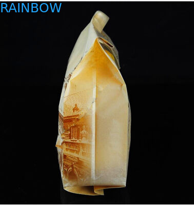 Zipper les sacs en papier adaptés aux besoins du client par Papier d'emballage de Brown imprimant avec pour du pain/haricot