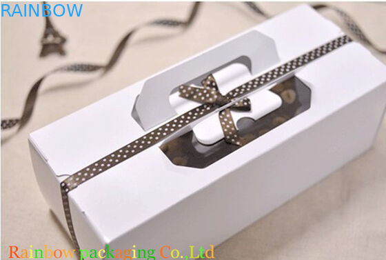 Poignée claire Matt de boîte d'emballage de chocolat de fenêtre/stratification recyclables de lustre