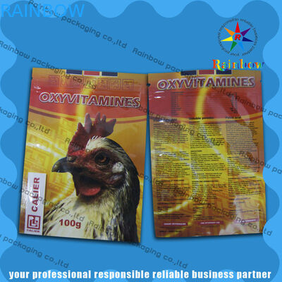 Poche d'aliment pour animaux familiers d'impression colorée avec le gousset latéral pour le chien/chat/bétail/poulet