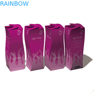 Boîte de papier de cosmétiques rouges empaquetant le livre blanc de 350 grammes pour l'affichage