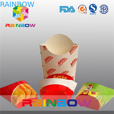 L'emballage se pliant de boîte de papier pour des pommes frites empaquetant, emportent la boîte de papier à aliments de préparation rapide