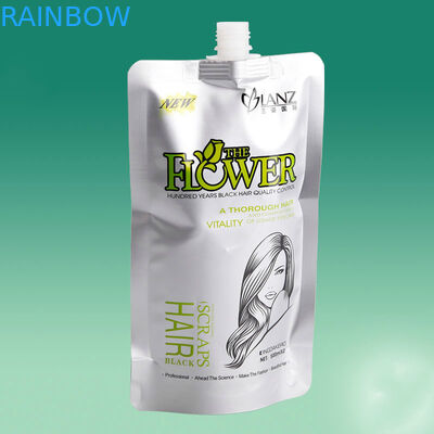 Argenté tenez l'aluminium d'emballage de poche de bec recyclable pour des soins capillaires