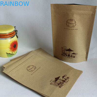 Sacs en papier adaptés aux besoins du client réutilisés, emballage de papier d'emballage de grain de café