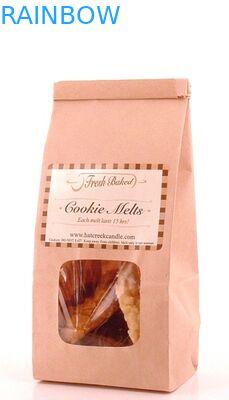 Sacs en papier clairement lien de fenêtre de Papier d'emballage adaptés aux besoins du client par rose et de bidon pour la nourriture