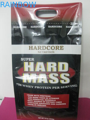 Sachets en matière plastique imprimés de gousset latéral empaquetant, emballage de grain de café de trou de poinçon