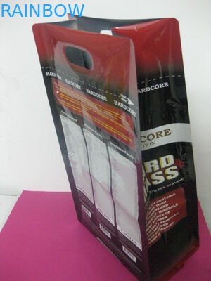 Sachets en matière plastique imprimés de gousset latéral empaquetant, emballage de grain de café de trou de poinçon