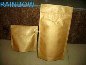 Le plein or de sac de PrintingPlastic stratifié par zip-lock de papier d'aluminium tiennent la finition mate
