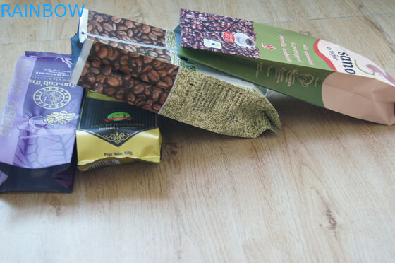 Sacs à thé mats de finition stratifiés par côté de gousset empaquetant l'impression colorée avec la valve