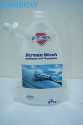En plastique transparents de 2 litres tiennent l'emballage de lavage d'écran de poche/tiennent des sacs de bec pour l'emballage de lavage