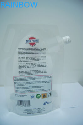 En plastique transparents de 2 litres tiennent l'emballage de lavage d'écran de poche/tiennent des sacs de bec pour l'emballage de lavage