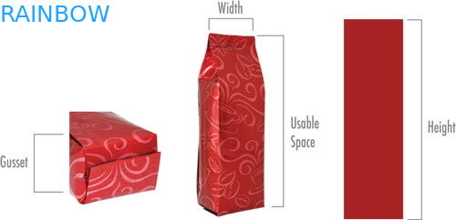 Sacs à thé inférieurs stratifiés de gousset empaquetant la finition mate imprimée colorée zip-lock