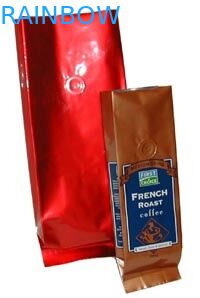 Sacs à thé inférieurs stratifiés de gousset empaquetant la finition mate imprimée colorée zip-lock