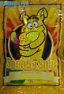 Pot-pourri de fines herbes brillant de jaune d'hologramme du sac 10g Scooby Snax d'encens