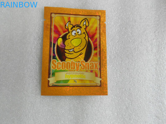 Pot-pourri de fines herbes brillant de jaune d'hologramme du sac 10g Scooby Snax d'encens
