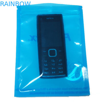 Anti tirette statique de sac du joint trois latéral transparent bleu pour les produits électroniques