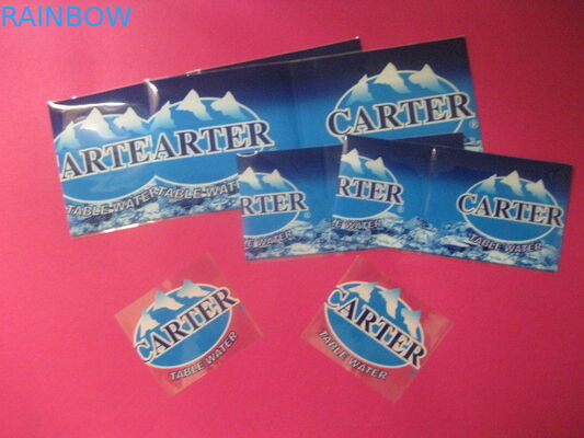 Douille de rétrécissement de bouteille de boissons d'eau minérale imprimant la chaleur bleue