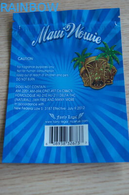 Encens de fines herbes bleu de baie naturelle de mélange empaquetant la prime de 10g Maui Wowee