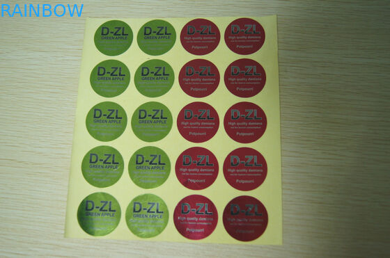 Emballage de papier rond de douille de rétrécissement, labels adhésifs d'autocollant pour les écrous activés