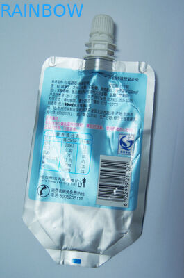 emballage plat argenté de poche de bec du papier d'aluminium 150ml pour l'emballage de vin