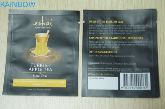 sacs à thé du petit emballage 10g/poche instantanée de thé de finition de Matt dans le noir